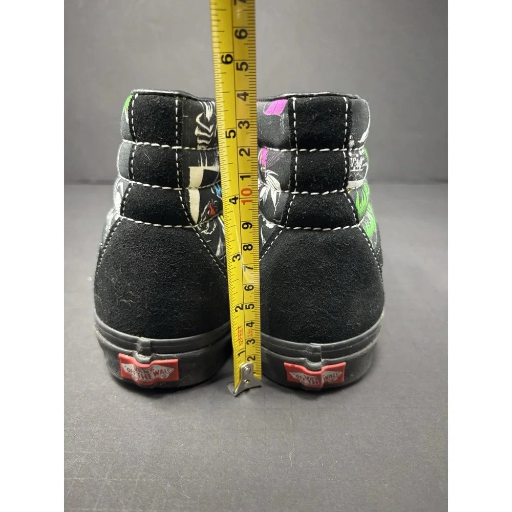 Vans Sk8-Hi Disney Villains Womens 9.5 Black Suede Skateboarding Sneakers‎ Shoes